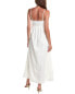 Gracia Crochet Trim Linen-Blend Maxi Dress Women's White S