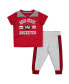 Infant Boys and Girls Scarlet, Heather Gray Ohio State Buckeyes Ka-Boot-It Jersey and Pants Set