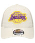 ფოტო #4 პროდუქტის Men's Cream Los Angeles Lakers Rough Edge Logo Trucker 9TWENTY Adjustable Hat