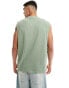 ASOS DESIGN oversized pique tank in light green