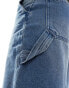 Фото #2 товара ADPT loose fit denim cargo shorts in mid wash