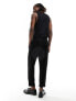 AllSaints Helm structured jersey suit trouser in black