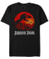 Фото #1 товара Jurassic Park Men's Jungle Sunset Short Sleeve T-Shirt