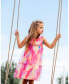 Фото #2 товара Girl Sleeveless Frills Mesh Dress Rainbow Swirl - Toddler Child