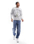 Hollister St Thomas sailing print relaxed fit sweatshirt in grey marl