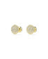 White, Gold-Tone Meteora Stud Earrings