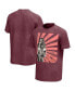 Фото #1 товара Men's Maroon Distressed Janis Joplin Scripts Washed Graphic T-shirt