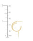ფოტო #3 პროდუქტის Polished Double Illusion Dangling Star Hoop Earrings in 14k Gold