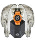 ფოტო #4 პროდუქტის Unisex The Skull Scuba Duba Orange Silicone Strap Watch 44mm