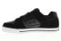 Фото #5 товара DC Pure 300660 Mens Black Leather Low Top Lace Up Skate Sneakers Shoes 11.5