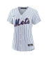 Фото #3 товара Блузка Nike женская Justin Verlander белая, сине-королевская, домашняя реплика игрока New York Mets