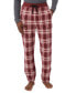 Фото #1 товара Men's Tapered Twill Plaid Pajama Pants