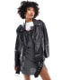 Фото #12 товара ASOS DESIGN oversized premium real leather biker jacket in black