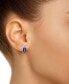 ფოტო #3 პროდუქტის Ruby (1-3/8 ct. t.w.) & Diamond (1/8 ct. t.w.) Crown Stud Earrings in 14k White Gold (Also in Emerald & Tanzanite)