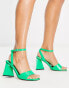 Topshop Remi two part block heel in green