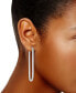 ფოტო #3 პროდუქტის Crystal Pavé Inside Out Paperclip Hoop Earrings