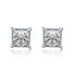 Elegant stud earrings with zircons E00014