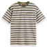 SCOTCH & SODA Washed Yarn Dye Stripe short sleeve T-shirt