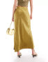 Фото #8 товара Pimkie satin maxi skirt in gold jacquard