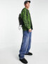 Фото #7 товара COLLUSION oversized check shirt in green