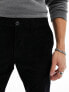 Selected Homme loose fit cord trousers in black