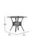 Фото #9 товара 42" Round Glass Dining Table With Metal Frame