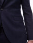 Topman stretch super skinny textured suit jacket in navy