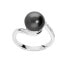 Elegant silver ring with genuine Tahitian pearl TA/SR05575A