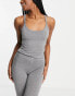 ASOS DESIGN mix & match viscose pyjama cami in grey