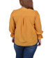 ფოტო #2 პროდუქტის Plus Size Long Sleeve Y Neck Blouse