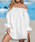Фото #2 товара Women's Bare Bliss Off-Shoulder Cover-Up