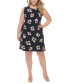 Plus Size Printed Sleeveless Jersey Dress