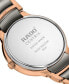 ფოტო #3 პროდუქტის Unisex Swiss Centrix Gray Ceramic & Rose Gold PVD Bracelet Watch 40mm