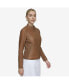 ფოტო #3 პროდუქტის Glenbrook Lightweight Women's Leather Racer Jacket