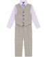 ფოტო #3 პროდუქტის Toddler Boys Glen Plaid Machine Washable Vest Set