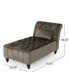 Фото #4 товара Rubie Modern Glam Tufted Chaise Lounge with Scrolled Backrest