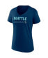 ფოტო #3 პროდუქტის Women's Deep Sea Blue, Gray Seattle Kraken Parent 2-Pack V-Neck T-shirt Set