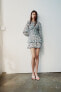 Фото #1 товара Короткое платье с принтом и блестящей нитью ZARA