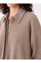 LCW Vision Gömlek Yaka Düz Kısa Kollu Oversize Kadın Bluz