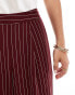 Фото #3 товара ASOS DESIGN basic pull on trouser in burgundy stripe