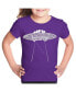 Big Girl's Word Art T-shirt - Flying Saucer UFO