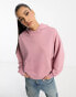 Фото #2 товара ASOS DESIGN oversized hoodie sweat hybrid in vintage pink