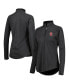 ფოტო #1 პროდუქტის Women's Heathered Black Oklahoma Sooners Core Raglan Quarter-Zip Jacket