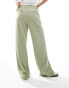 Фото #3 товара Object wide leg trousers in tea green