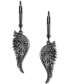 ფოტო #3 პროდუქტის Black Diamond Villains Maleficent Wing Drop Earrings (1/3 ct. t.w.) in Black Rhodium-Plated Sterling Silver