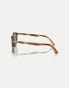 Фото #2 товара Persol po3152s round sunglasses in brown with blue lens in brown striped yellow