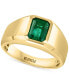 Кольцо EFFY Men's Emerald Solitaire R... Золотистый, 10 - фото #1