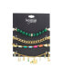 ფოტო #2 პროდუქტის Mixed Chain Elephant Star Rainbow Charm Beaded Bracelet Set