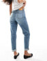 ASOS DESIGN Hourglass high rise relaxed mom jean in vintage wash Mittelblau getönt, W24 L32 - фото #6