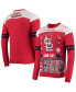Фото #3 товара Men's Red St. Louis Cardinals Ticket Light-Up Ugly Sweater